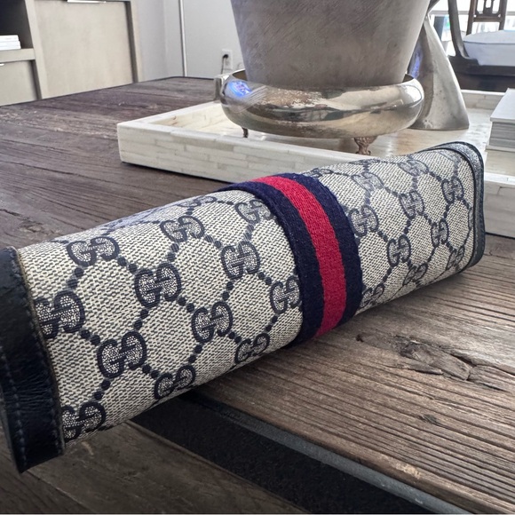 Gucci GG monogram Navy Blue clutch bag - Picture 8 of 13